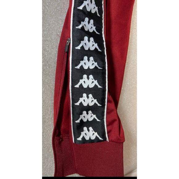 Kappa Banda Tapered Sweatpants Track Men's M Red Sport Trouser Zip Bottom (play- - Picture 3 of 6